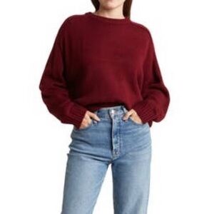 elodie Maroon Cropped Sweater
